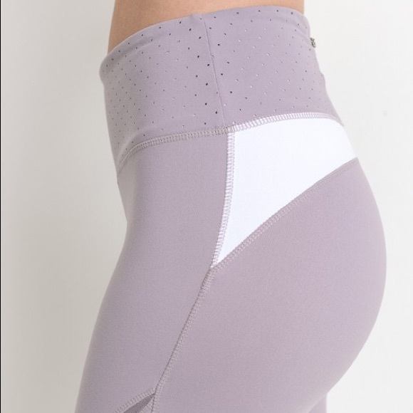 SOLD Lavender Mesh Workout Leggings - Picture 3 of 7
